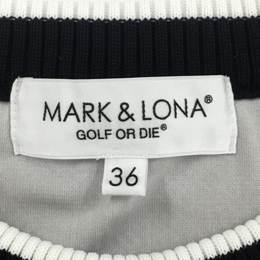 MARK&LONA（マークアンドロナ） セーター 白×レッド ロゴ総柄 ニット