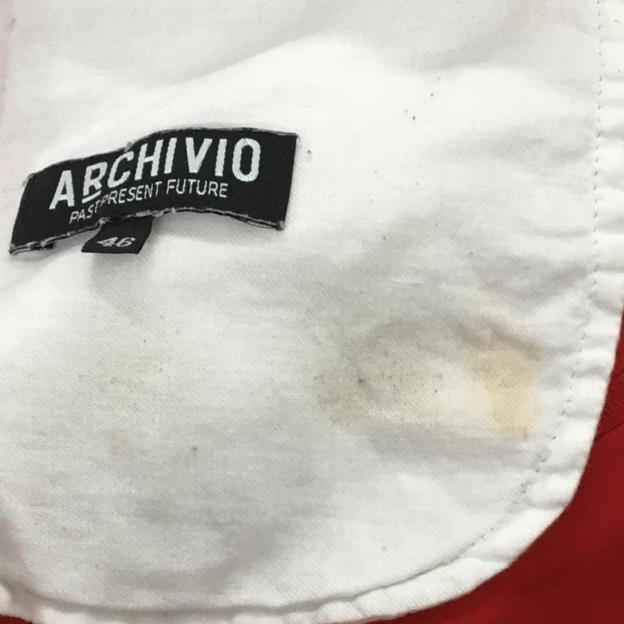 archivio（アルチビオ） ハーフパンツ レッド×黒 ビッグロゴ メンズ 46