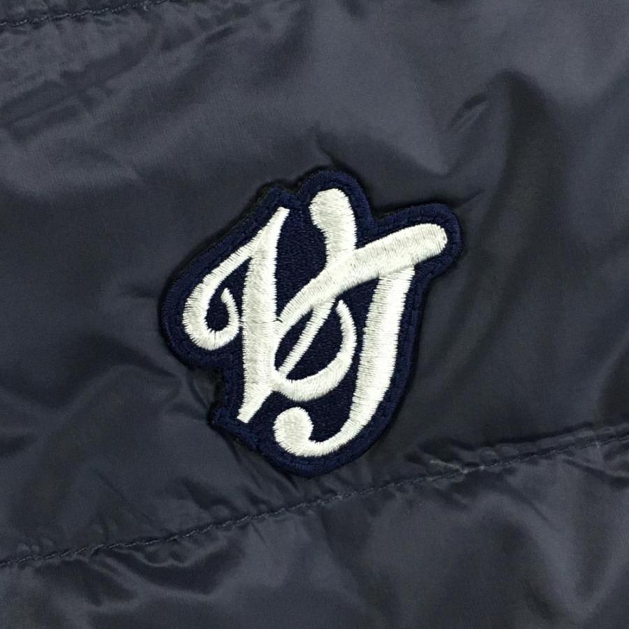 23区GOLF 【超美品】23区ゴルフ ダウンベスト ネイビー ロゴワッペン