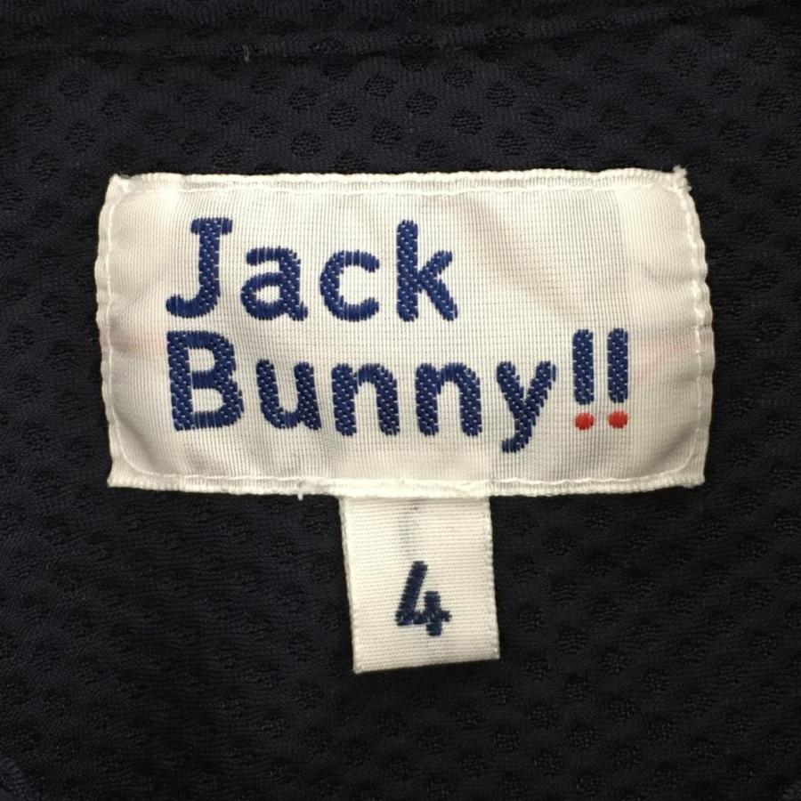ブルー メンズ 4サイズM 半袖シャツ ジャックバニー ゴルフウェア 新品 Jack Bunny!!（ジャックバニー） 半袖ポロシャツ ネイビー 地模様総柄