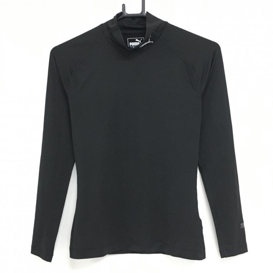 プーマゴルフ ゴルフ W ハイネックシャツ タートルネック 黒 S PUMA（プーマ） 【超美品】プーマ ハイネックインナーシャツ 黒