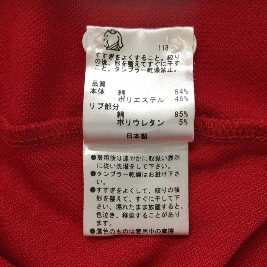 23区GOLF 23区ゴルフ 長袖ポロシャツ レッド ロゴ白 ボタンダウン