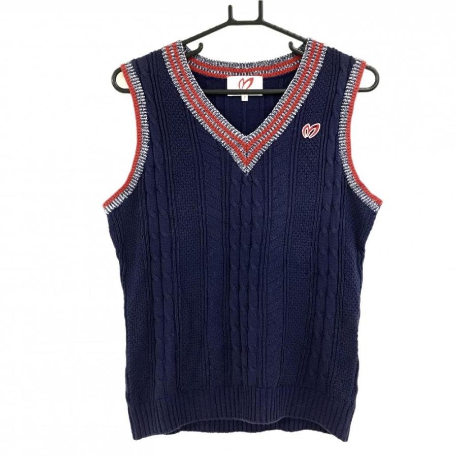 MASTER BUNNY EDITION ケーブル編みベスト サイズ2 MASTER BUNNY EDITION（マスターバニーエディション） 【美品