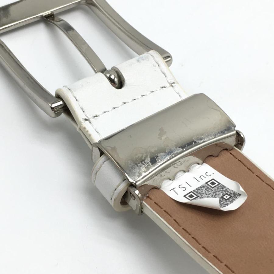 パーリーゲイツ ゴルフベルト白 パーリーゲイツ ベルト 白 ロゴ型押し レディース ゴルフウェア