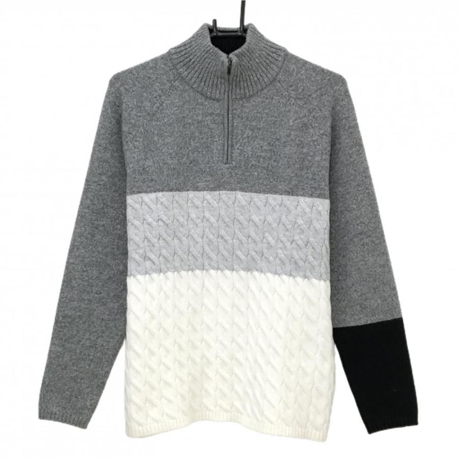 デサントゴルフ　タートルネックセーター デサントゴルフ DE バイカラータートルネックリブセーター