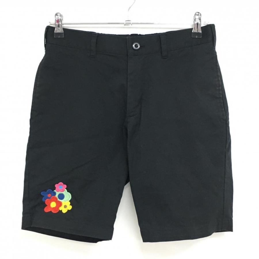 BEAMS GOLF（ビームス ゴルフ） ハーフパンツ 黒 花刺しゅう 後ろ
