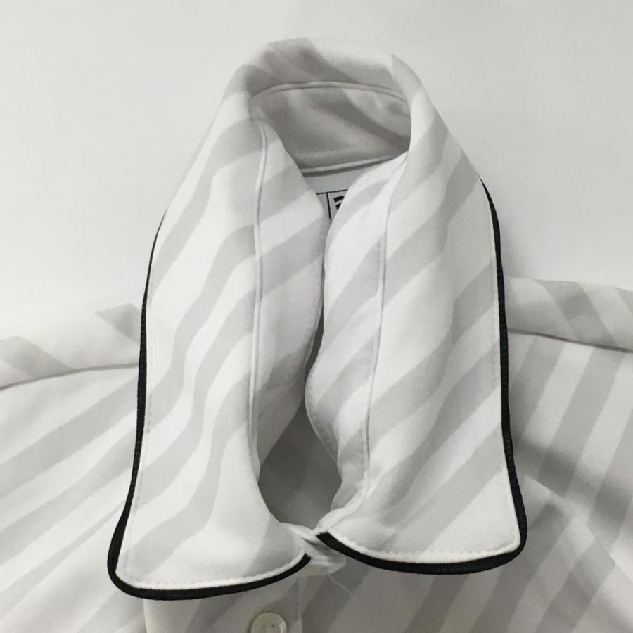adidas（アディダス） 【美品】アディダス 長袖ポロシャツ 白×ライト