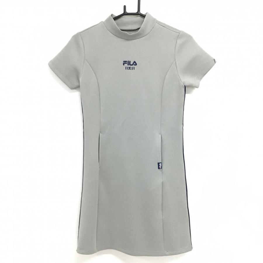 FILA GOLF 【超美品】フィラゴルフ 半袖ハイネックワンピース グレー