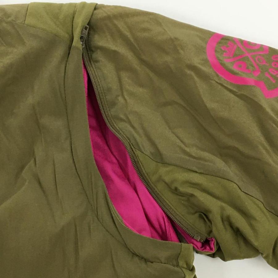 【パーリーゲイツ 】美品 中綿ジャケット リバーシブル 4way カーキ×ピンク PEARLY GATES（パーリーゲイツ） 【美品】パーリーゲイツ 4WAY中綿