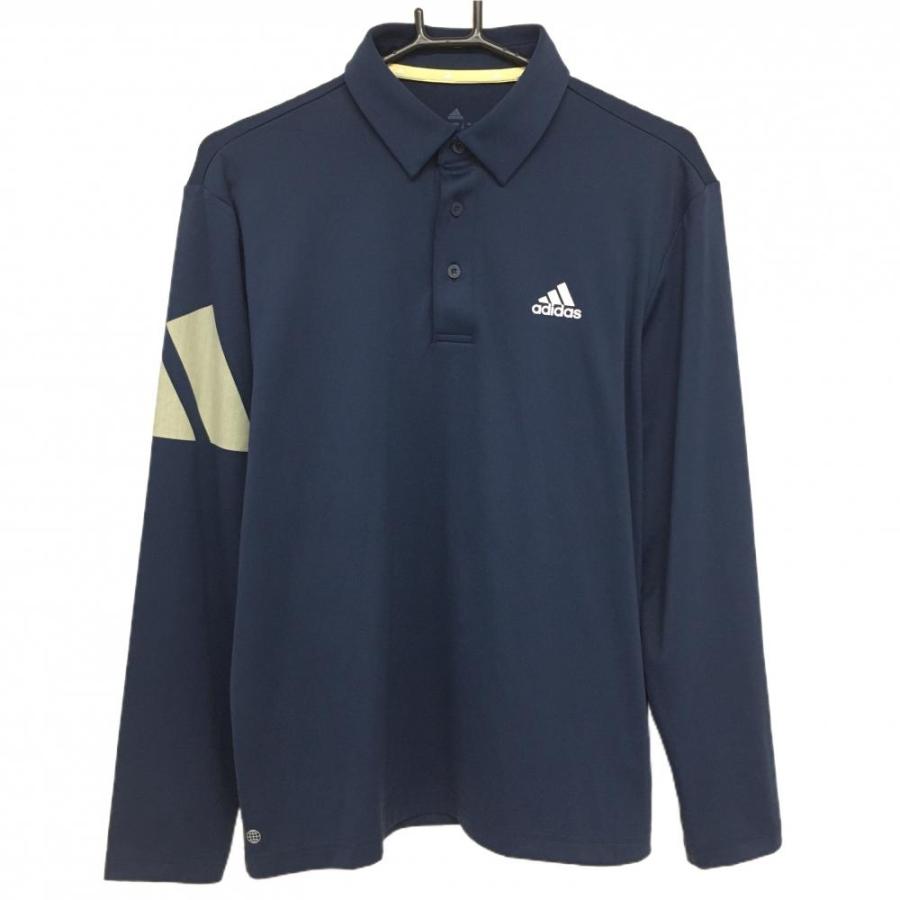 adidas MELLOW RIDE CLUB 長袖ポロシャツ ネイビー adidas アディダス 長袖ポロシャツ ネイビー ボタンダウン 袖