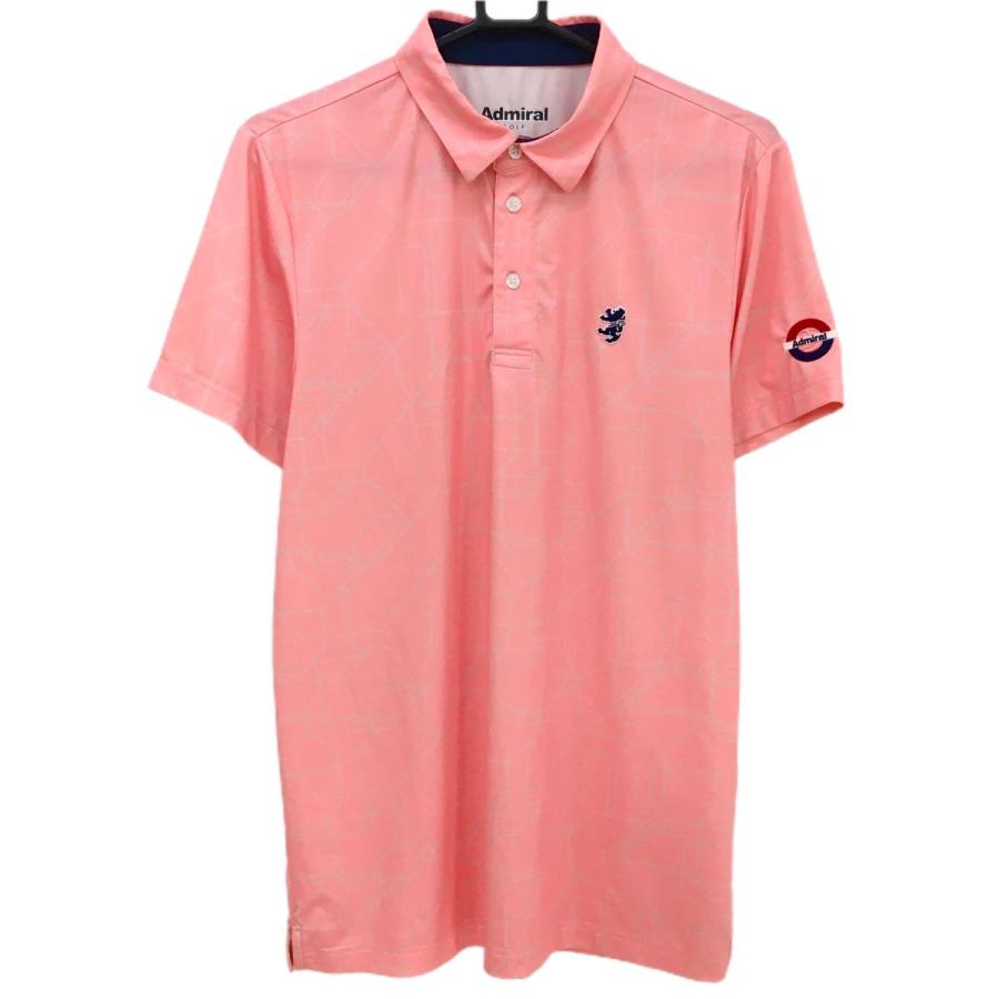 Admiral 半袖 Tシャツ M ピンク/マルチカラー Admiral（アドミラル） 半袖ポロシャツ ピンク 総柄 メンズ M ゴルフ