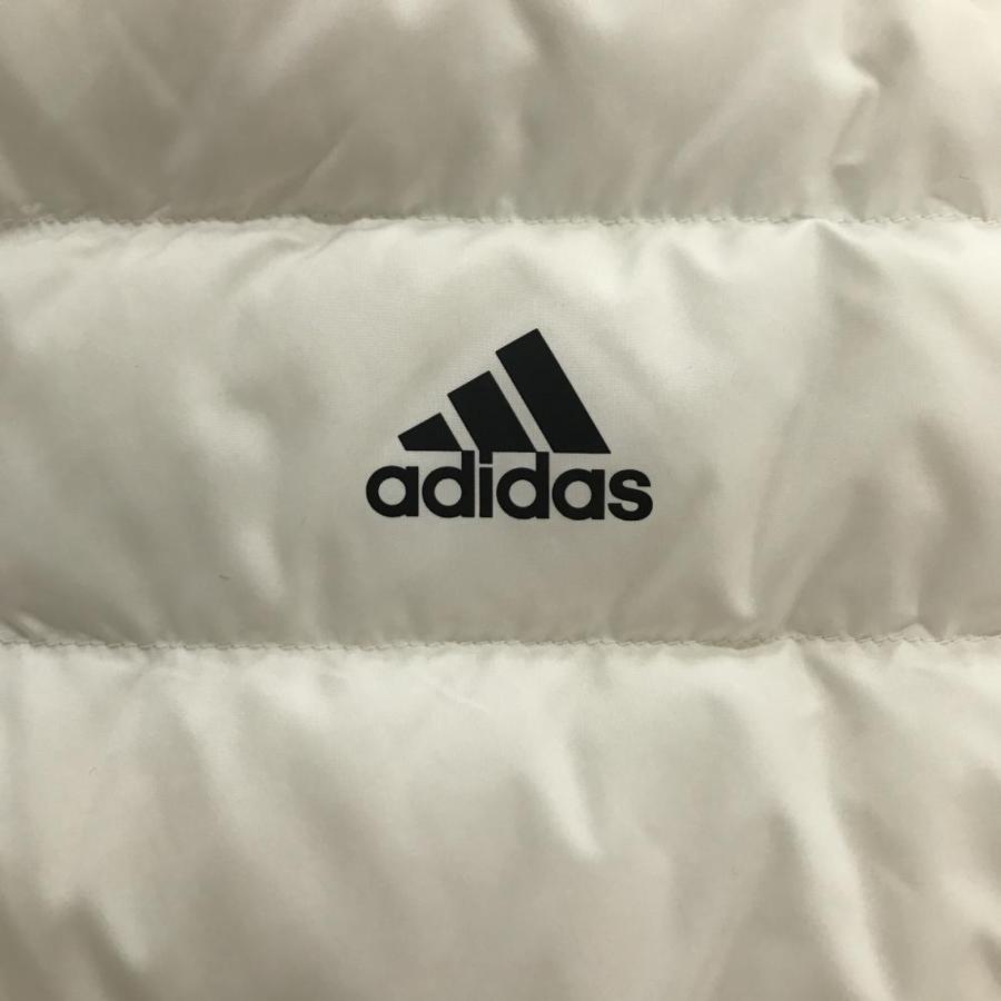 adidas（アディダス） 【美品】アディダス ダウンジャケット 白 ロゴ黒