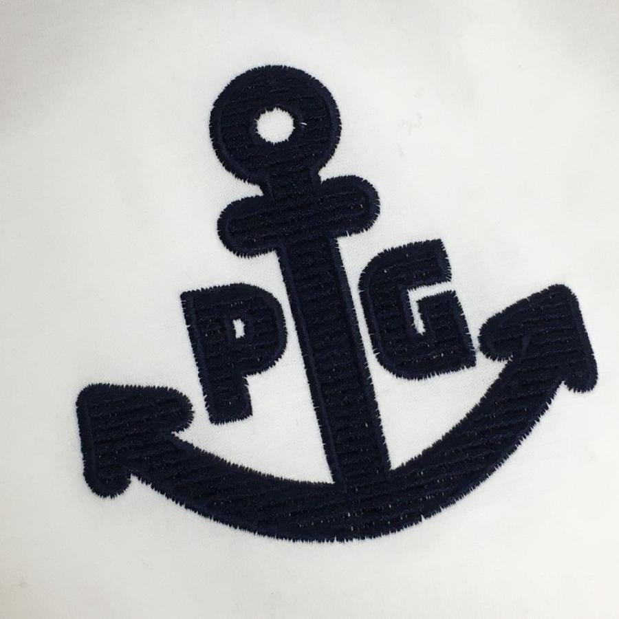 パーリーゲイツ PEARLY GATES セーラー風ポロシャツ 0サイズ PEARLY GATES（パーリーゲイツ） 【美品】パーリーゲイツ 半袖