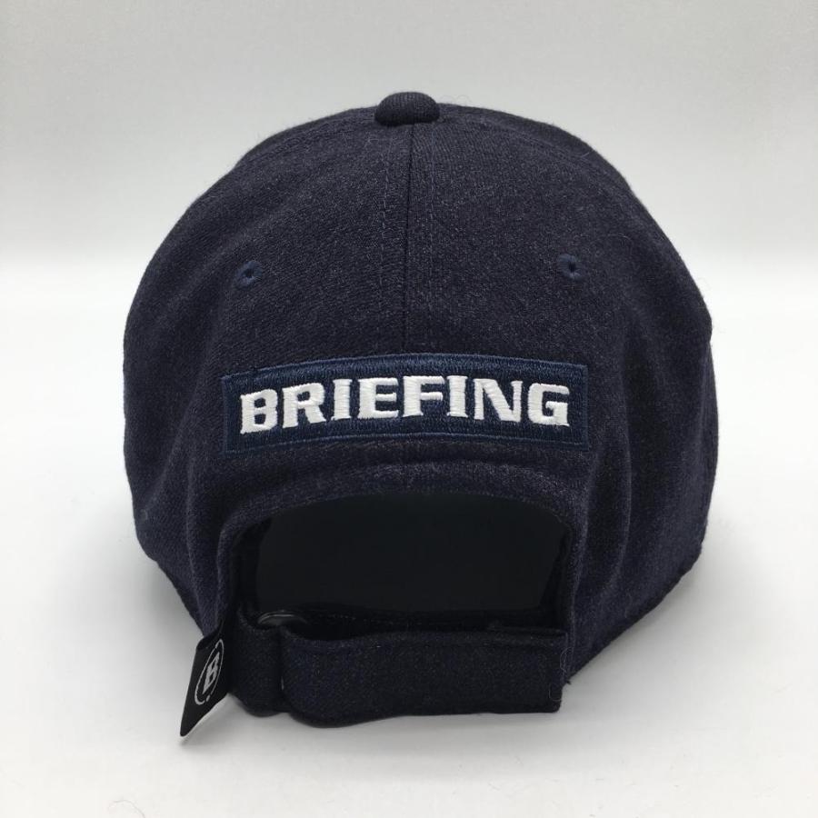 BRIEFING - 【超美品】ブリーフィング キャップ ダークネイビー×白 ロゴ刺しゅう 裏地メッシュ つば裏ウール混 FREE  ゴルフウェア BRIEFING BRIEFING GOLF（ブリーフィングゴルフ） 【超美品】ブリーフィング