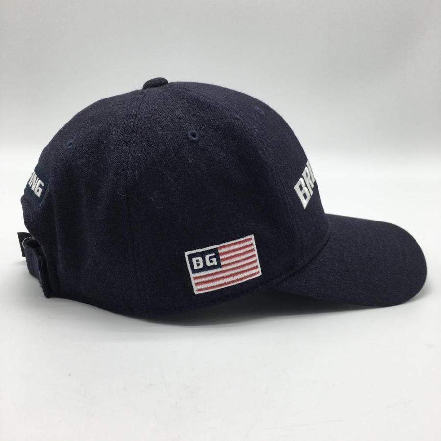BRIEFING - 【超美品】ブリーフィング キャップ ダークネイビー×白 ロゴ刺しゅう 裏地メッシュ つば裏ウール混 FREE  ゴルフウェア BRIEFING BRIEFING GOLF（ブリーフィングゴルフ） 【超美品】ブリーフィング