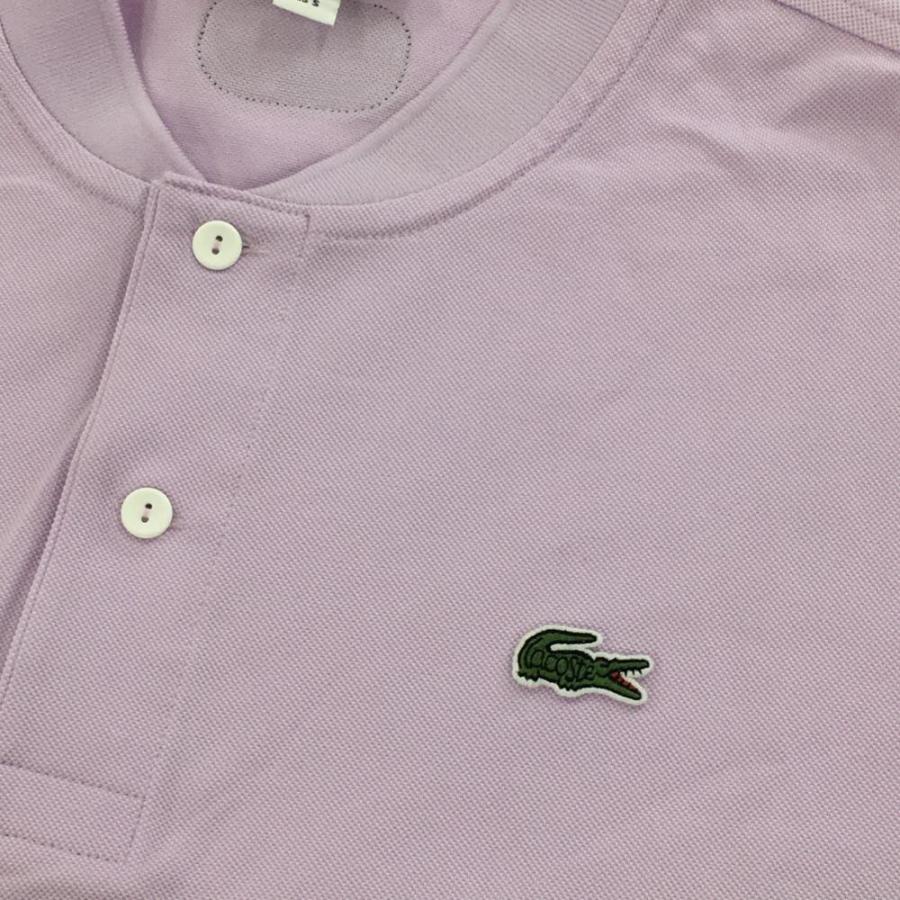 LACOSTE（ラコステ） 半袖ポロシャツ ライトパープル スタンドカラー 