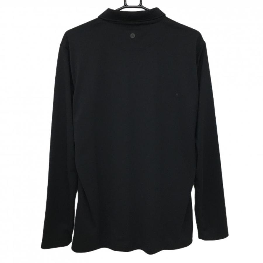 ◆美品◆ BRIEFING 長袖ポロシャツ 黒 超美品】ブリーフィング 長袖ポロシャツ 黒 ハーフジップ ロゴ黒