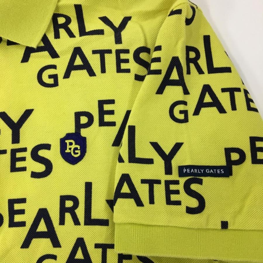 PEARLY GATES（パーリーゲイツ） 半袖ポロシャツ イエロー×ダーク