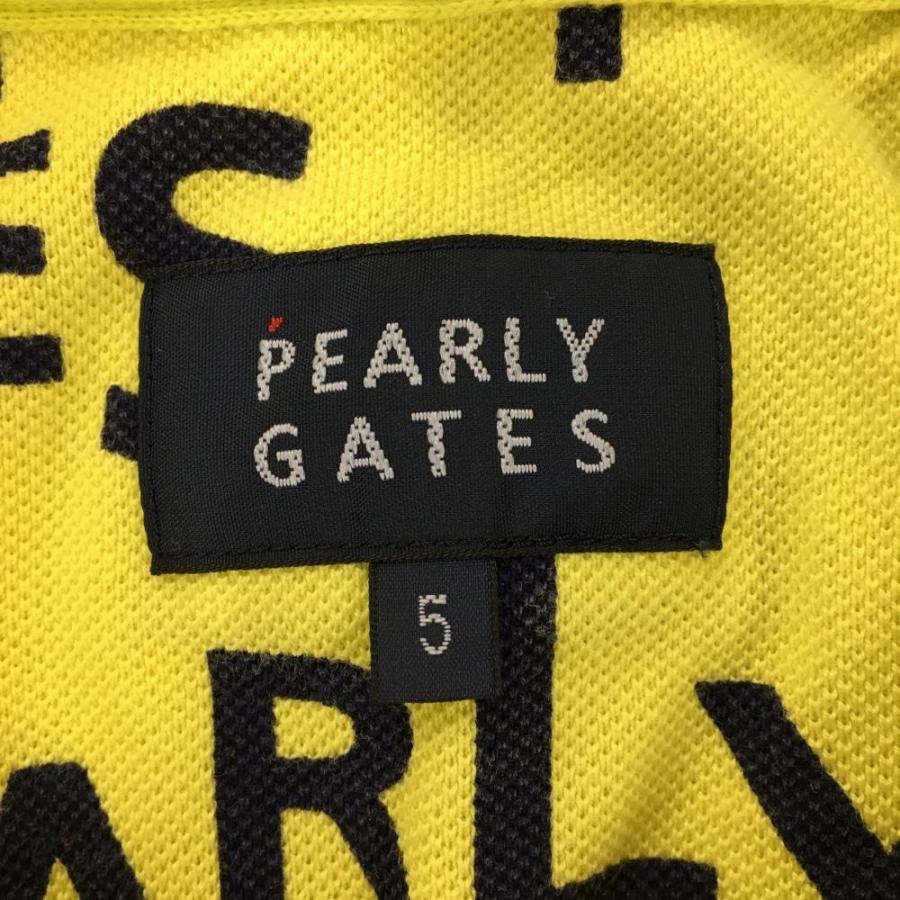PEARLY GATES（パーリーゲイツ） 半袖ポロシャツ イエロー×ダーク