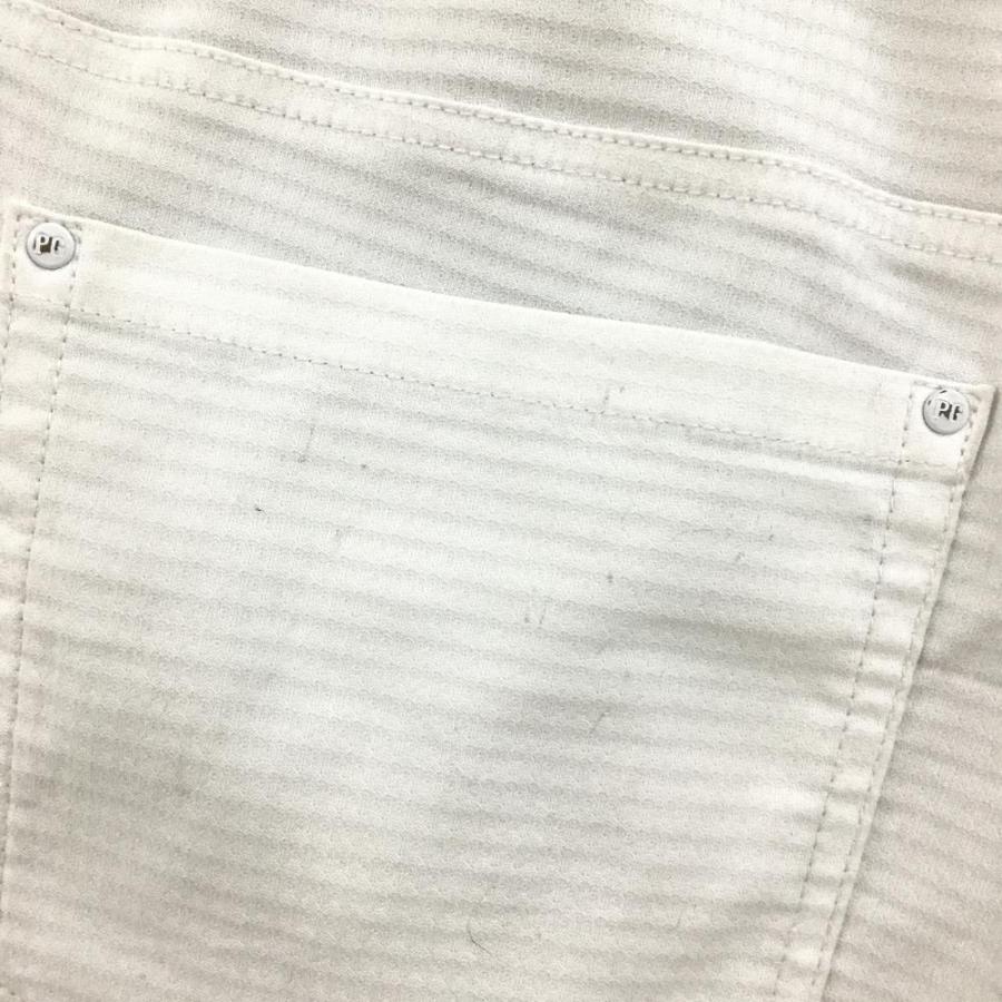 PEARLY GATES（パーリーゲイツ） パンツ 白 ロゴネイビー 地模様