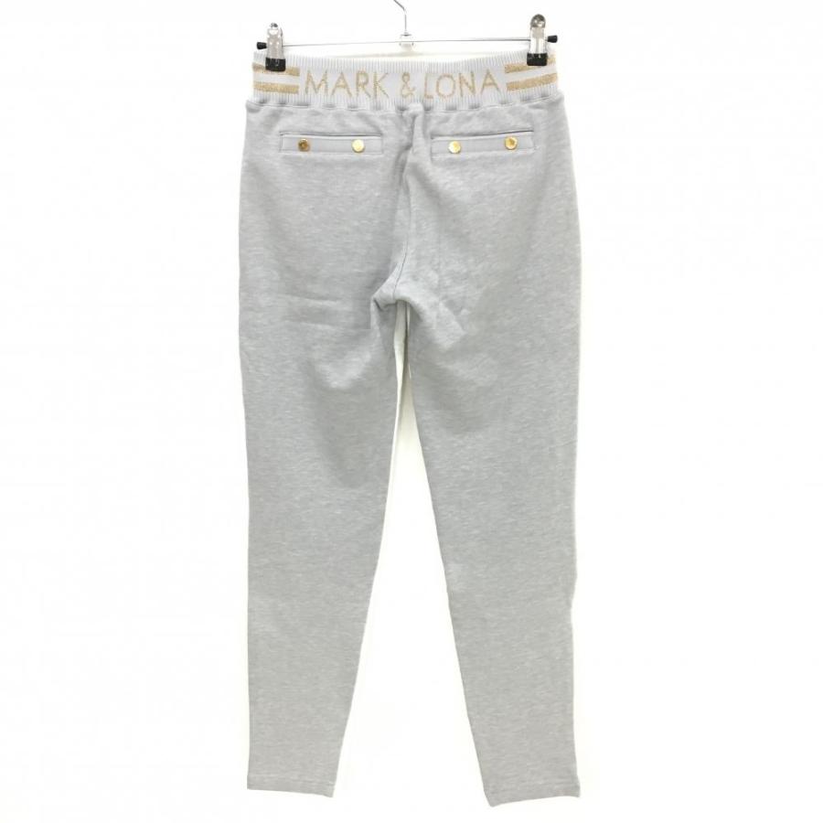 マーク＆ロナ中綿入りパンツ MARK&LONA 【美品】マークアンドロナ 中綿パンツ 白×ライトグレー 前星
