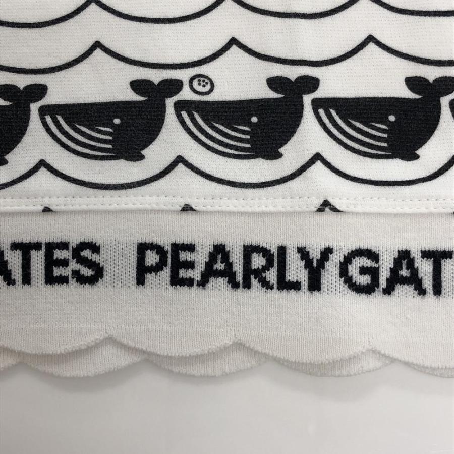 PEARLY GATES（パーリーゲイツ） 半袖ポロシャツ 白×黒 クジラ柄