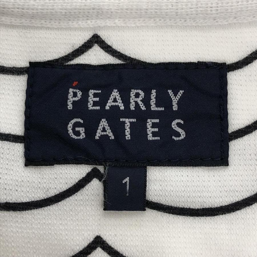 PEARLY GATES（パーリーゲイツ） 半袖ポロシャツ 白×黒 クジラ柄
