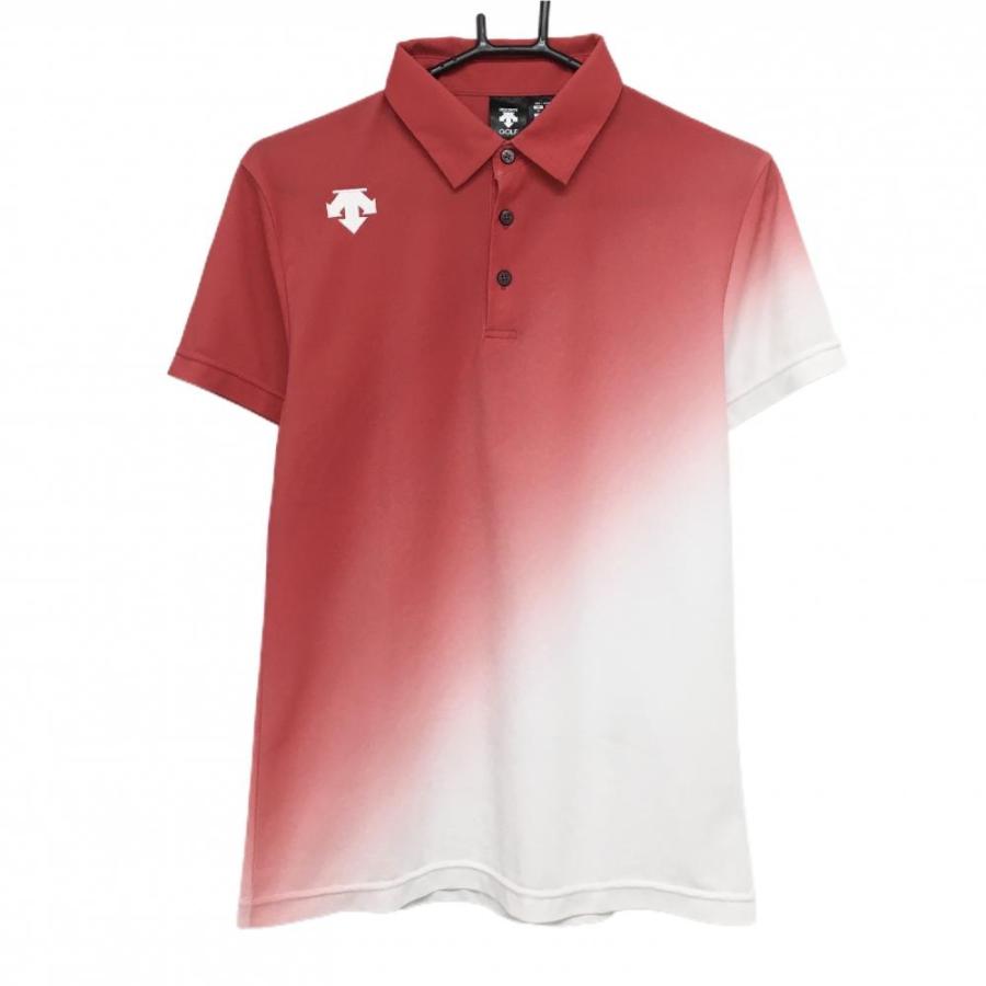 coco 未使用品 デサントゴルフ DESCENTE GOLF メンズ 半袖ポロシャツ M 白×黒 ストレッチ coco 中古 デサントゴルフ DESCENTE GOLF メンズ 半袖ポロシャツ