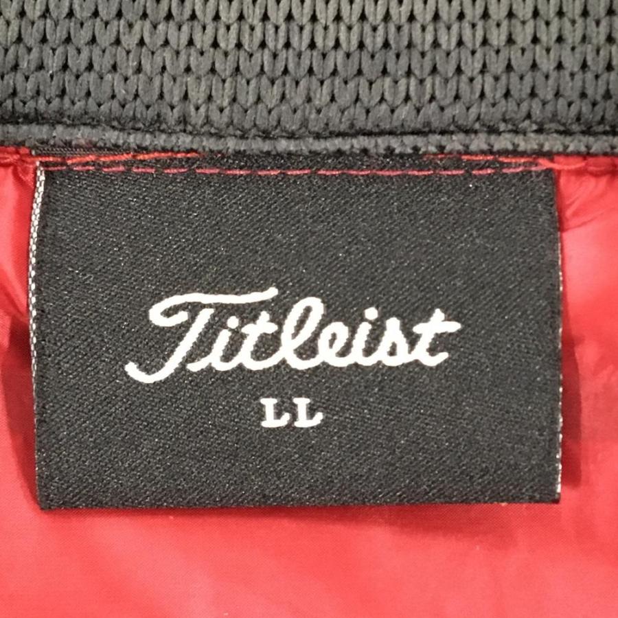 Titleist（タイトリスト） 切替中綿ジャケット レッド×グレー 袖ニット