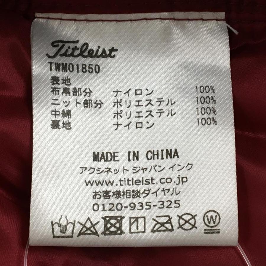 Titleist（タイトリスト） 切替中綿ジャケット レッド×グレー 袖ニット