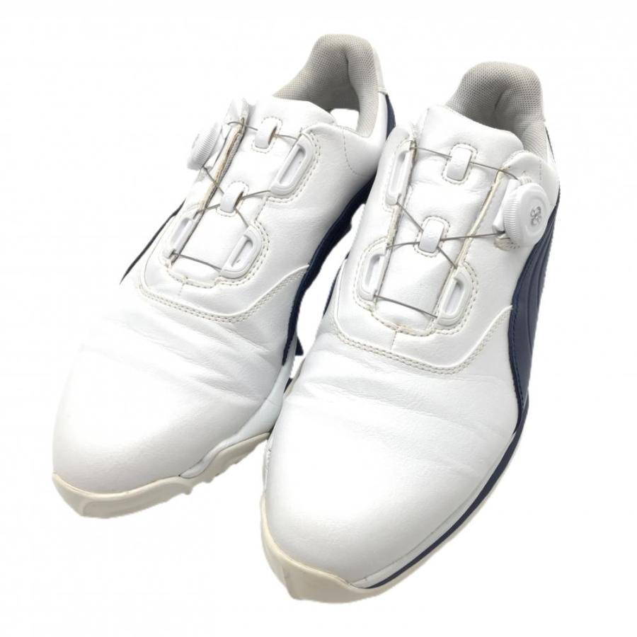 PUMA（プーマ） 【美品】プーマ ゴルフシューズ 白×ネイビー 18866102