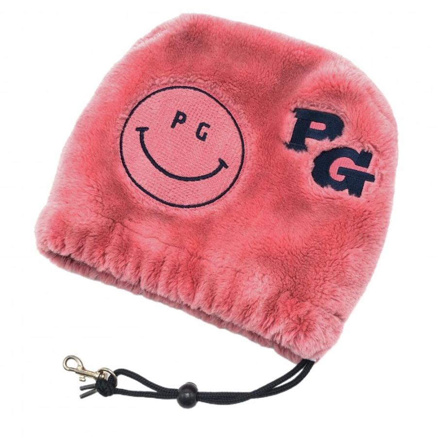 PEARLY GATES ニコちゃん　スマイル　カワイイ PEARLY GATES（パーリーゲイツ） アイアンカバー ピンク×ネイビー ボア