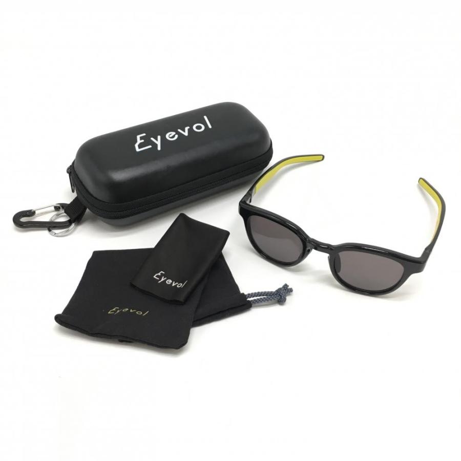 美品】アイヴォル サングラス 黒×イエロー LEIFER2 47□23-124 BK-LY