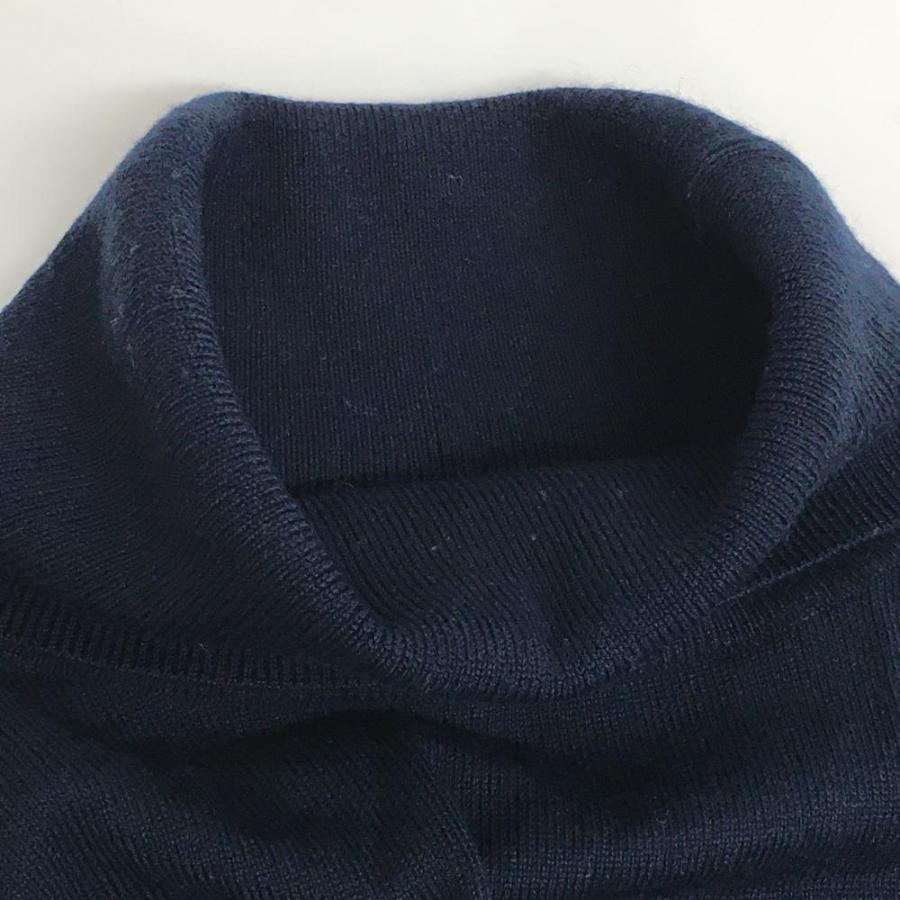 BEAMS GOLF（ビームス ゴルフ） タートルネックセーター ネイビー ロゴ