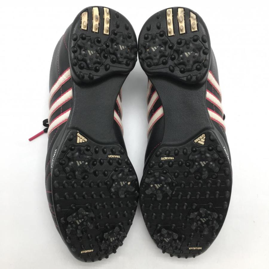 レディースゴルフ用シューズ アディダス adidas（アディダス） ゴルフシューズ 黒×ピンク 816377 シグネチャー