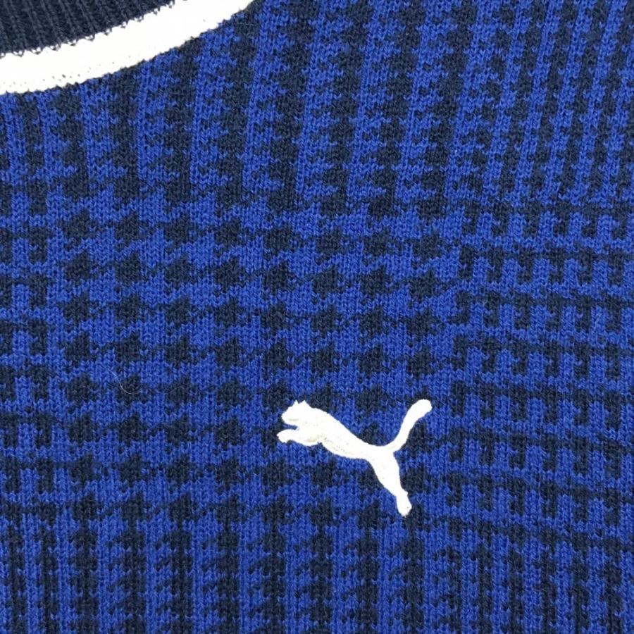 ★新品未使用　プーマ チェック柄セーター イエロー PUMA（プーマ） 【超美品】プーマ セーター ブルー×ネイビー グレン