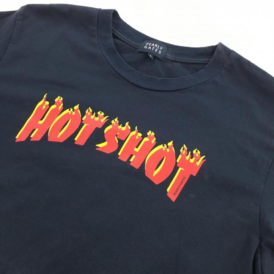 PEARLY GATES（パーリーゲイツ） Tシャツ ネイビー×レッド フロント