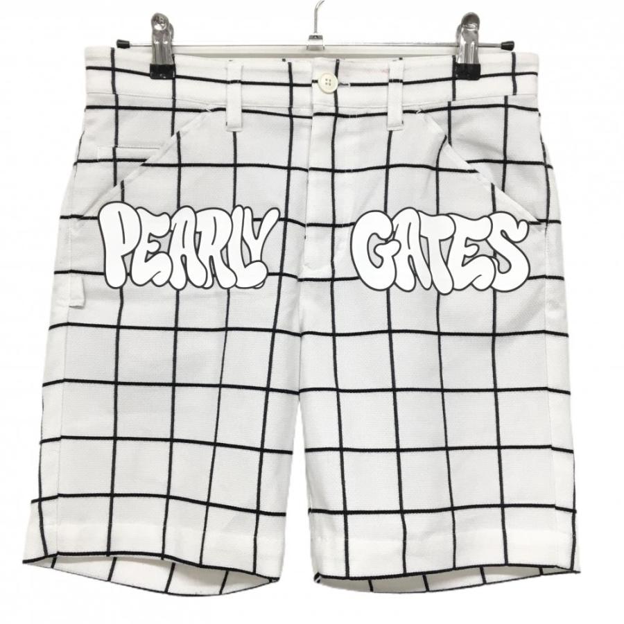 パーリーゲイツ　ハーフパンツ３ PEARLY GATES パーリーゲイツ ハーフパンツ 白×黒 格子チェック