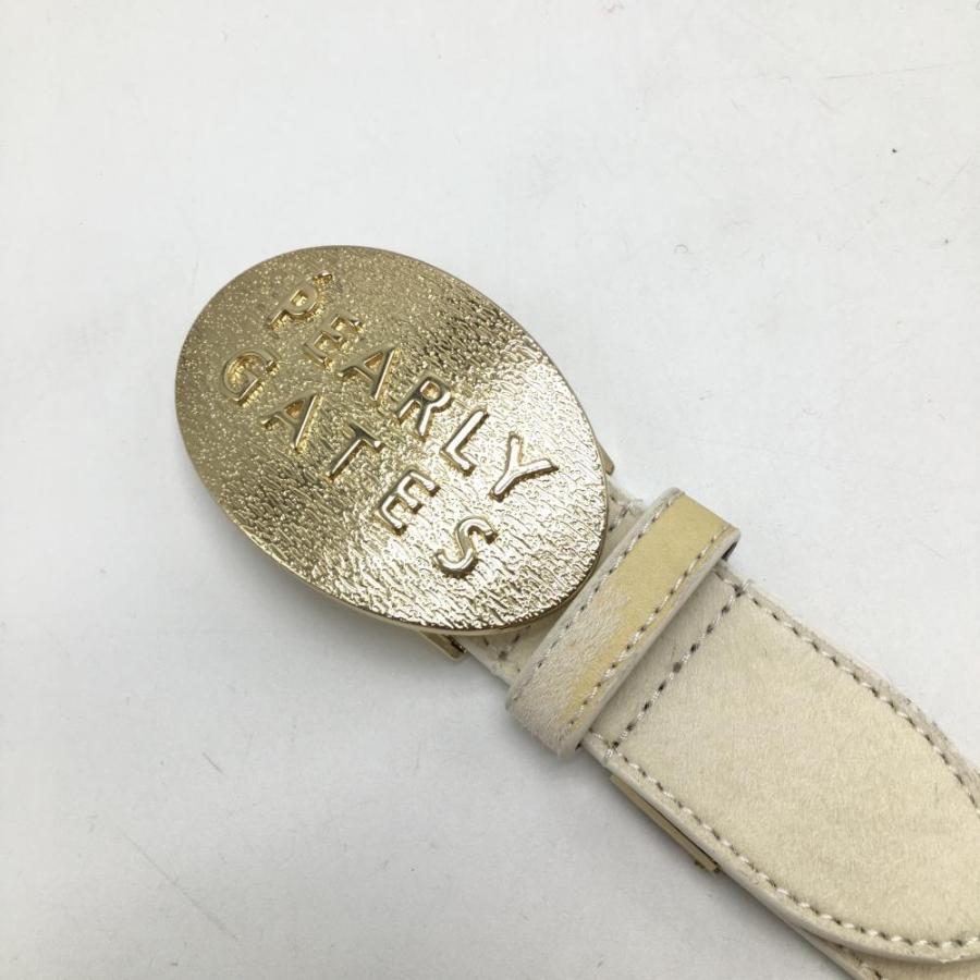 PEARLY GATES - パーリーゲイツPEARLY GATES ベルト　ゴルフ　お洒落 PEARLY GATES パーリーゲイツ ベルト 白 ロゴ刺しゅう メンズ