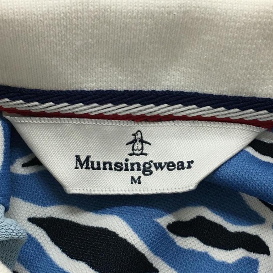 Munsingwear（マンシングウェア） 半袖ポロシャツ ブルー×ネイビー 総