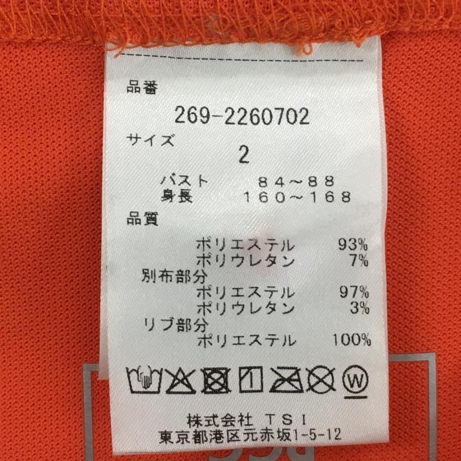 PGG 【美品】PGGパーリーゲイツ 半袖ポロシャツ オレンジ×黒 サイド