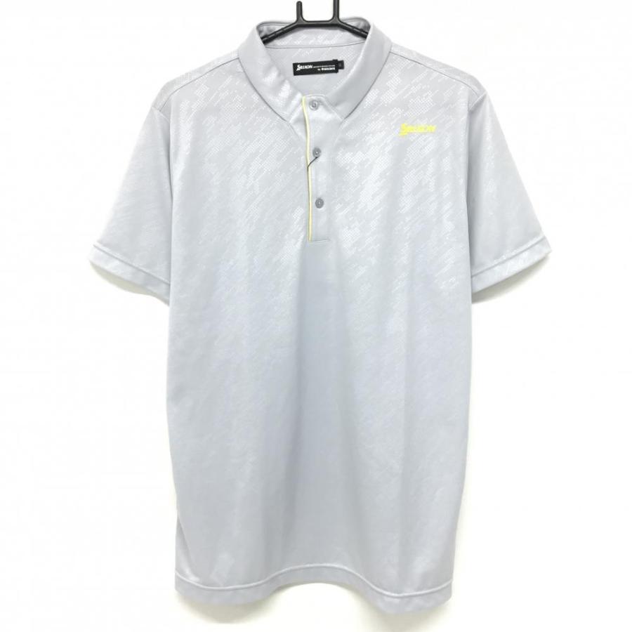 SRIXON 【新品】スリクソン 半袖ポロシャツ ライトグレー スクエア