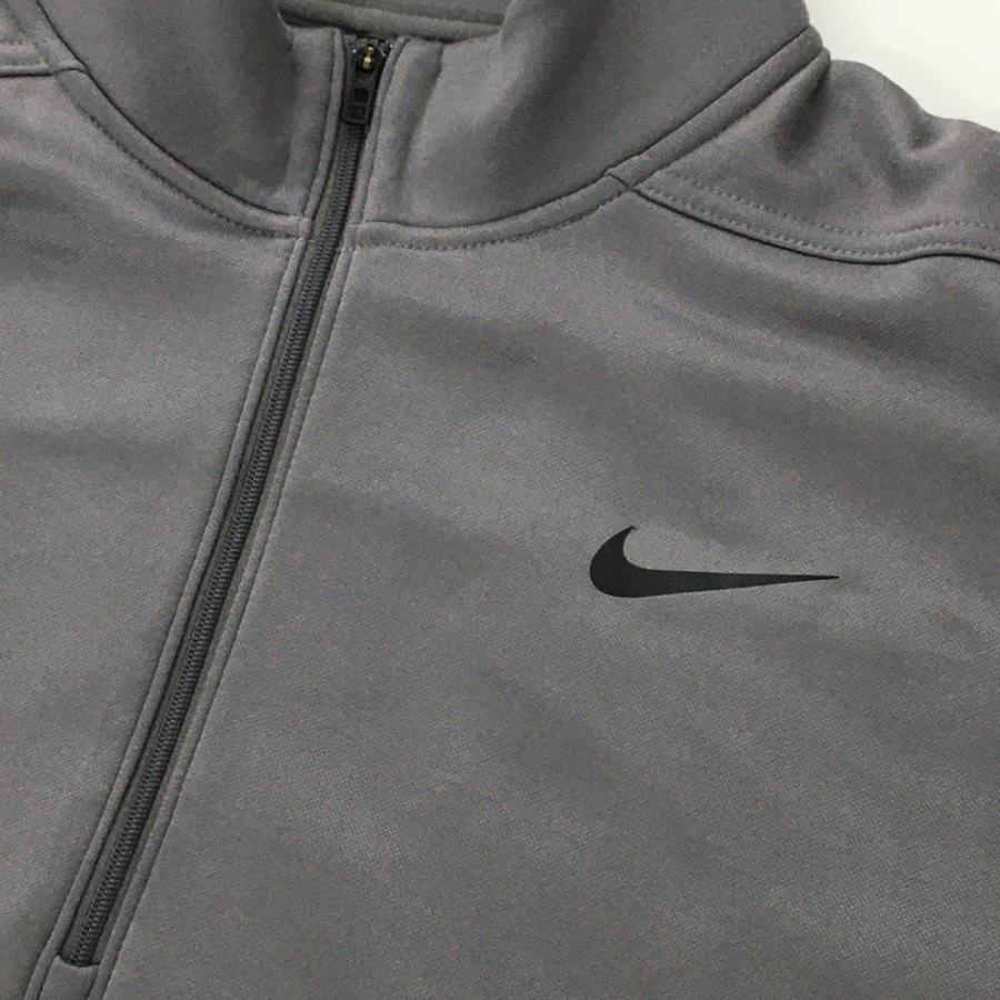 NIKE（ナイキ） 長袖ハイネックシャツ グレー 裏微起毛 ハーフジップ