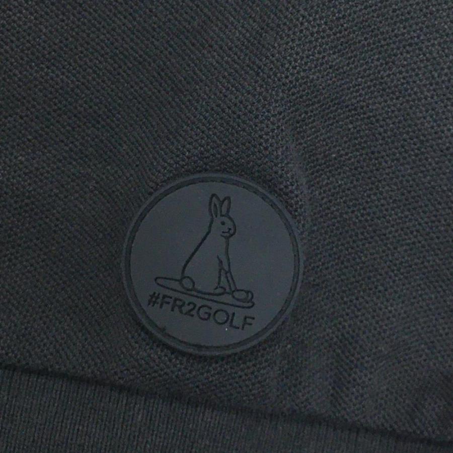 新品タグ付き！FR2 GOLF. ゴルフシャツ　黒　バックプリント　ロゴ　L 新品タグ付き！FR2 GOLF. ゴルフシャツ 黒 バックプリント ロゴ L