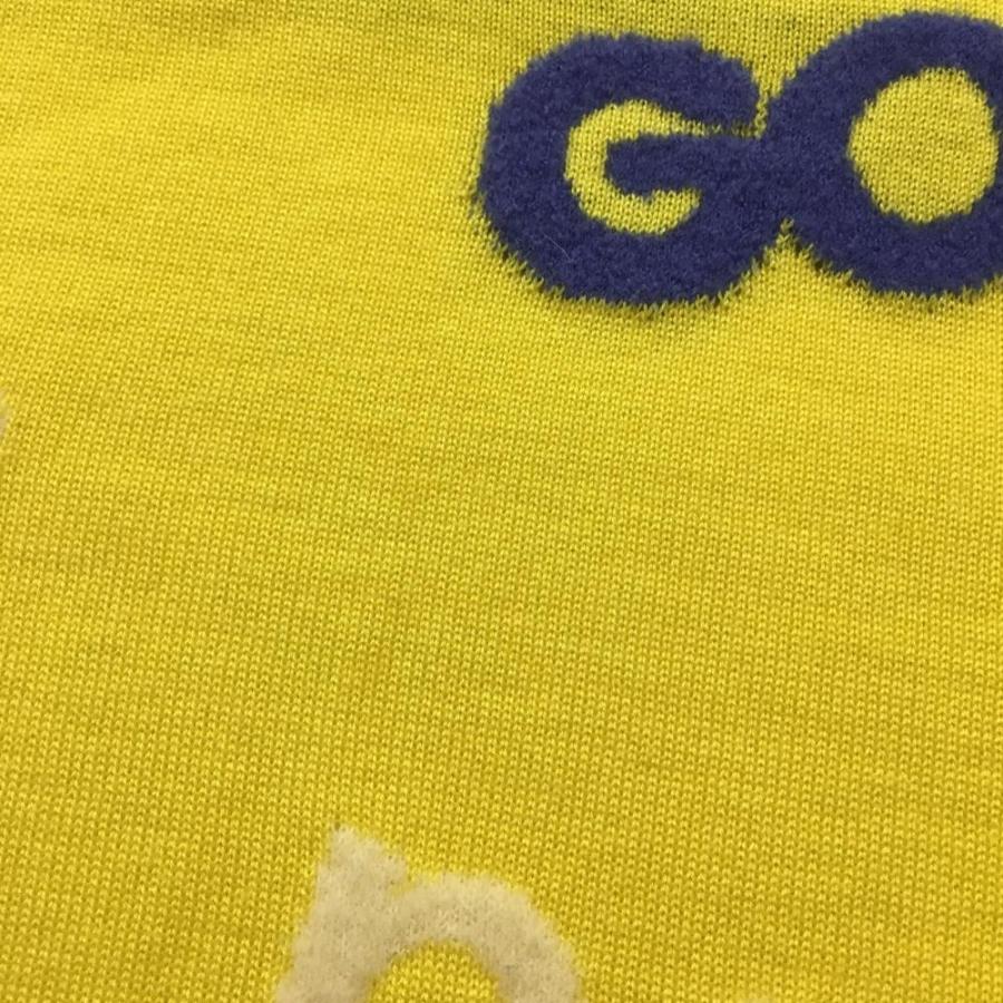 and per se（アンパスィ） セーター イエロー 立体ロゴ ウール混