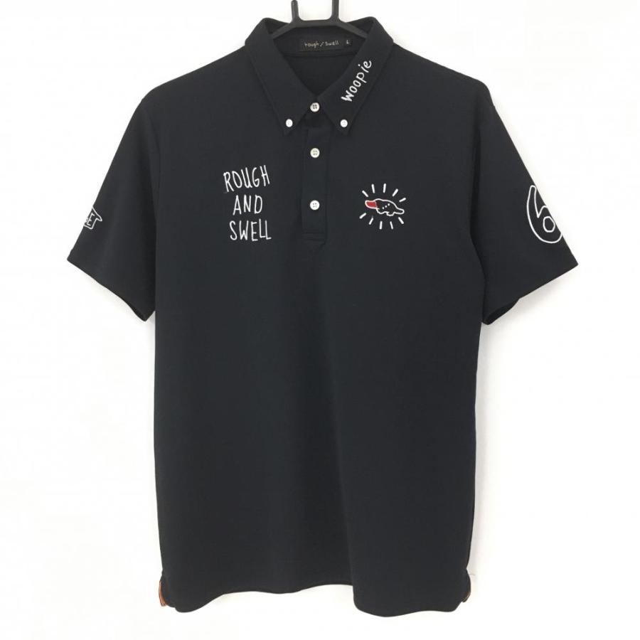 rough & swell Lサイズ ポロシャツ 黒色 ラフアンドスウェル ラフ