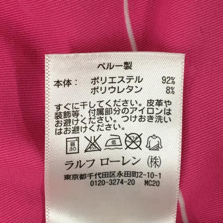 RLX 【美品】RLXラルフローレン 半袖ポロシャツ ピンク×白 ボーダー