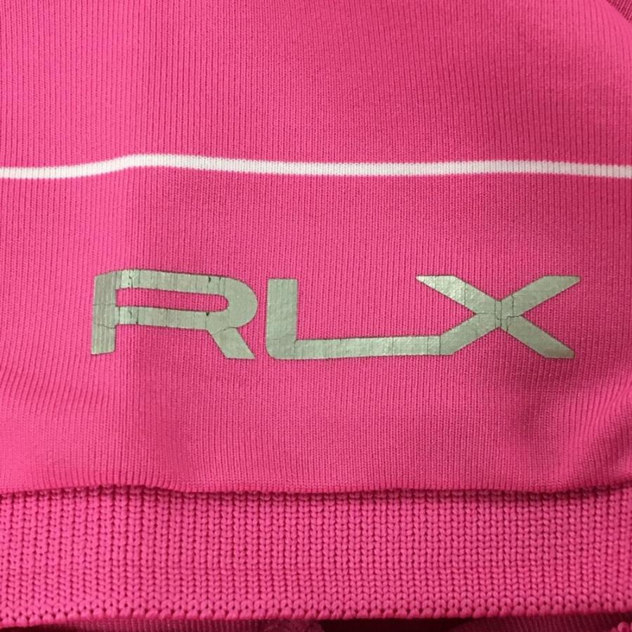 RLX 【美品】RLXラルフローレン 半袖ポロシャツ ピンク×白 ボーダー