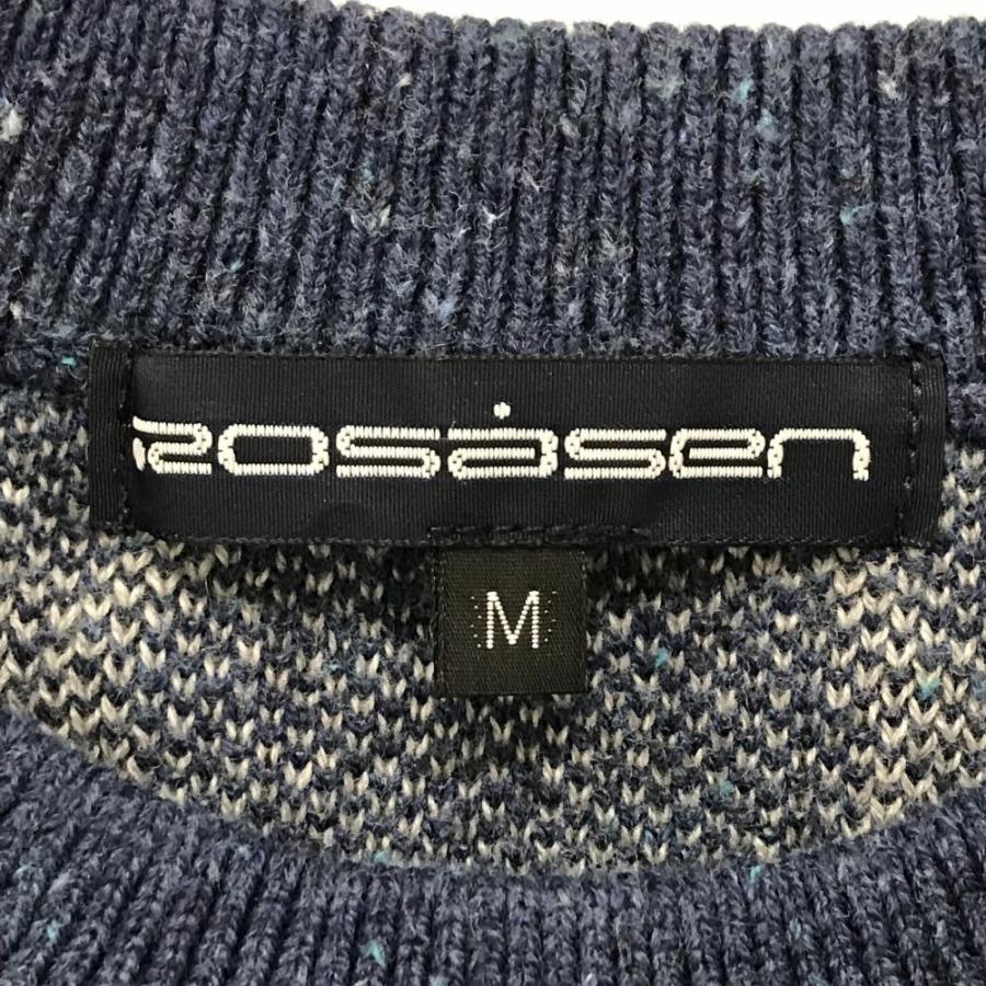Rosasen（ロサーセン） 【美品】ロサーセン 半袖セーター ネイビー