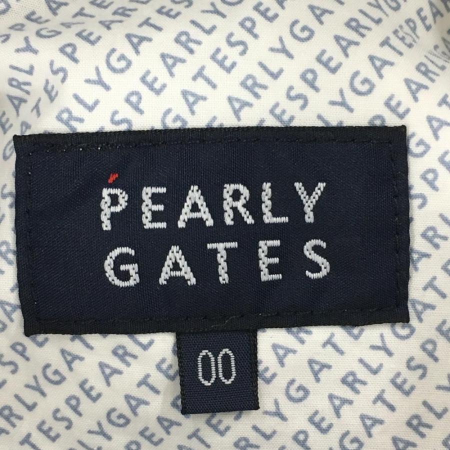 【新品】パーリーゲイツ パンツ 白×黒 ボーダー 表微起毛 ストレッチ  レディース 00(XS) ゴルフウェア PEARLY GATESの画像